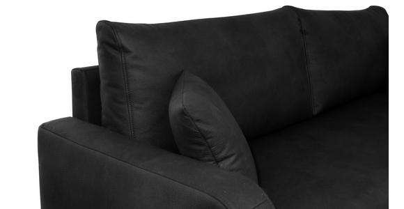 3-SITZER-SOFA in Lederlook Grau - Schwarz/Grau, KONVENTIONELL, Holz/Textil (228/96/97cm) - Carryhome