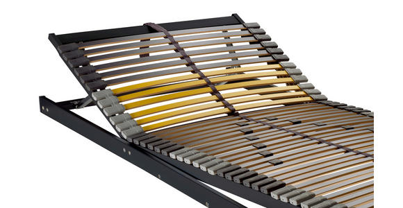 LATTENROST 90/200 cm  - Anthrazit/Gelb, Basics, Holz/Kunststoff (90/200cm) - Novel