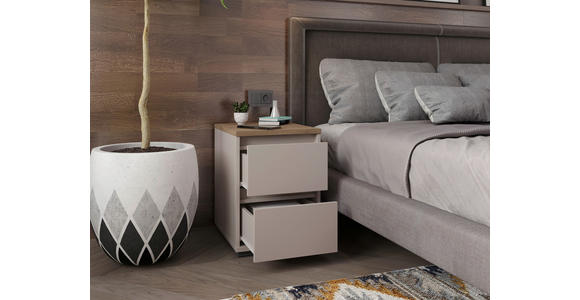 NACHTSCHRANK 40,1/54,8/48 cm  - Kaschmir/Eichefarben, Design, Holzwerkstoff/Kunststoff (40,1/54,8/48cm) - Carryhome