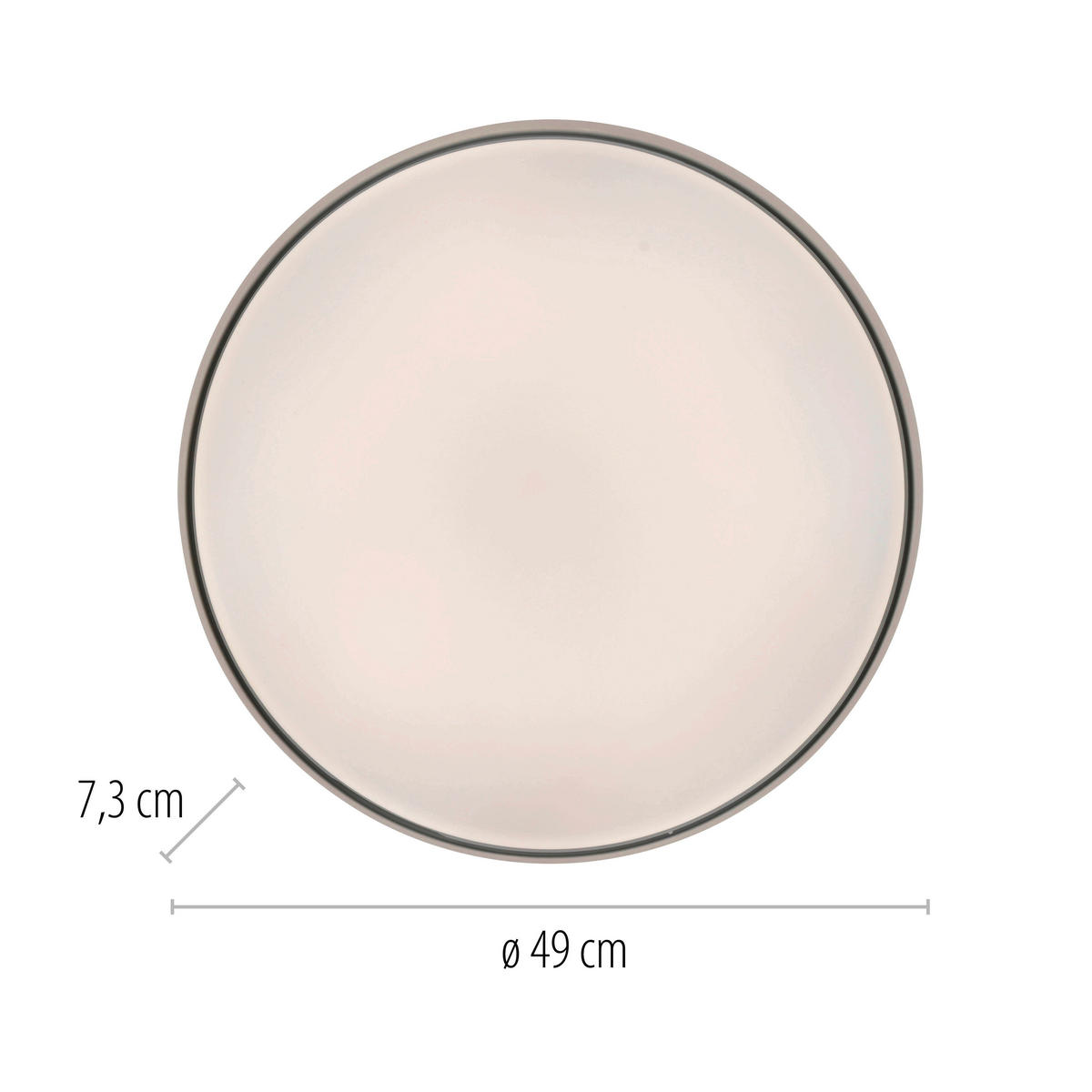 LED-DECKENLEUCHTE Tavoli 49/49/7.3 cm   - Weiß, KONVENTIONELL, Kunststoff/Metall (49/49/7.3cm) - Schöner Wohnen