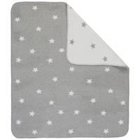 SCHMUSEDECKE Sterne  75/100 cm  - Hellgrau/Weiß, Trend, Textil (75/100cm) - Patinio
