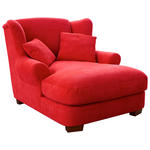 XXL-SESSEL - Rot, ROMANTIK / LANDHAUS, Holz/Textil (120/101/142cm) - Cantus