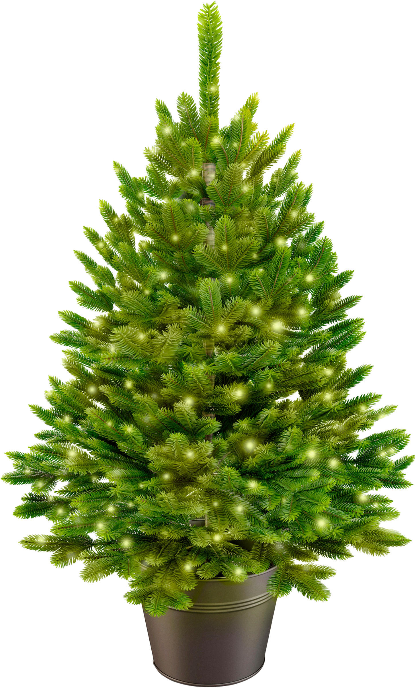 WEIHNACHTSBAUM  - Anthrazit/Grün, Basics, Kunststoff/Metall (58/80cm)