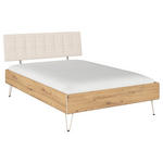 BETT 140/200 cm  in Eiche Artisan  - Champagner/Eiche Artisan, Design, Holzwerkstoff/Textil (140/200cm) - Carryhome