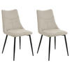 STUHL-SET Webstoff Schwarz, Taupe  - Taupe/Schwarz, Design, Textil/Metall (59/88/47cm) - MID.YOU