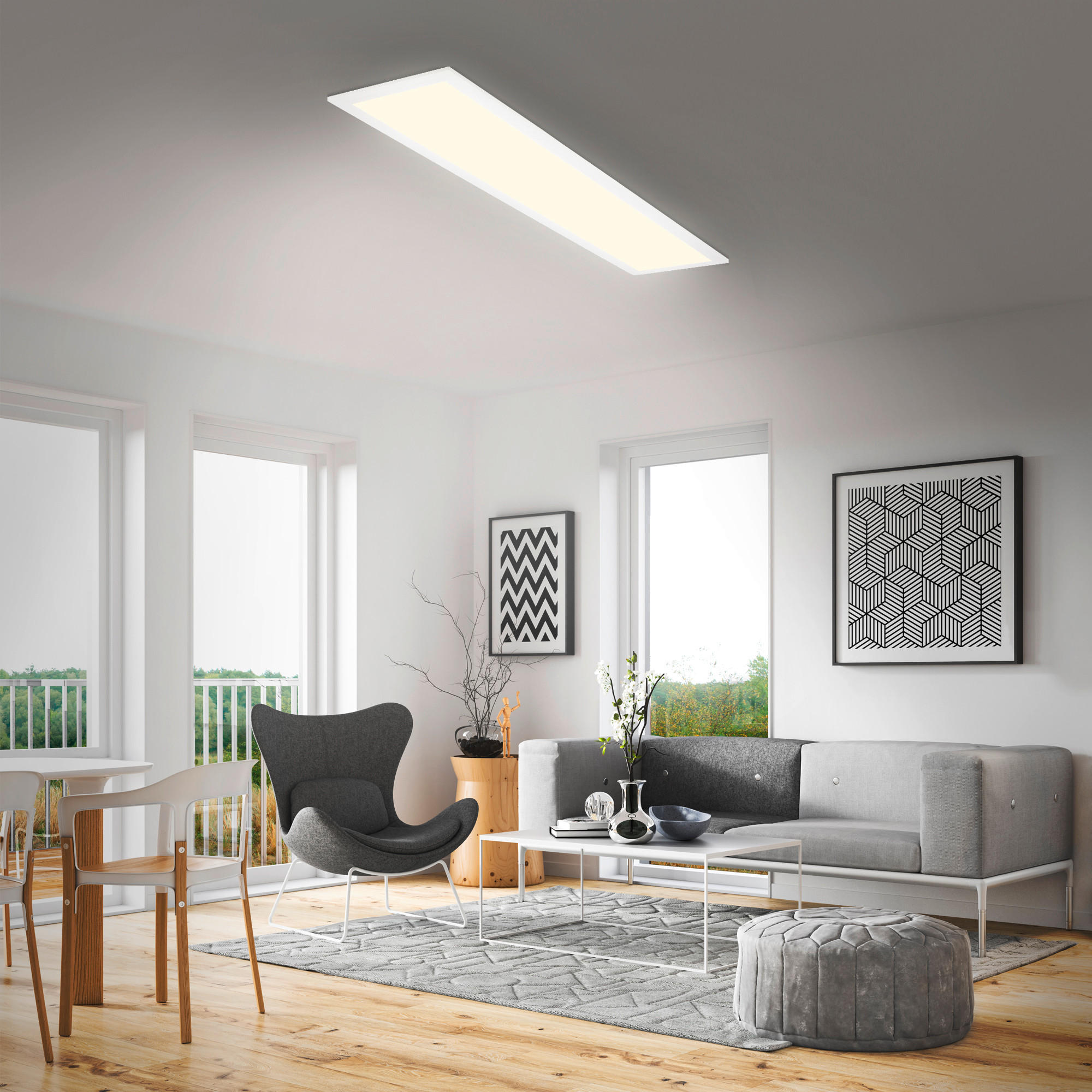 LED PANEL - bela, Trendi, plastika (78/18/6,5cm)