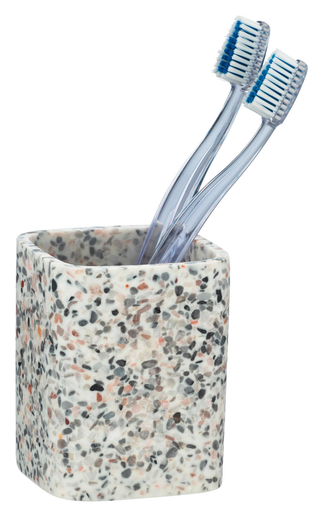 ZAHNPUTZBECHER  - Beige/Weiß, Basics, Kunststoff (1/1cm) - Wenko