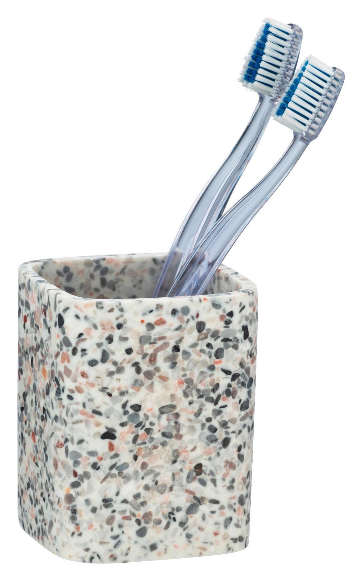 ZAHNPUTZBECHER  - Beige/Weiß, Basics, Kunststoff (1/1cm) - Wenko