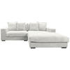 ECKSOFA in Cord Weiß  285/195 cm  - Schwarz/Weiß, Design, Kunststoff/Textil (285/195cm) - MID.YOU