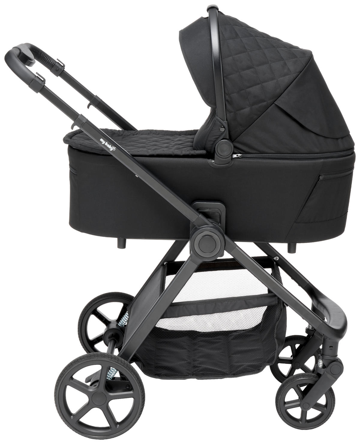 KINDERWAGENSET   schwarz  - Schwarz, Basics, Textil/Metall - My Baby Lou