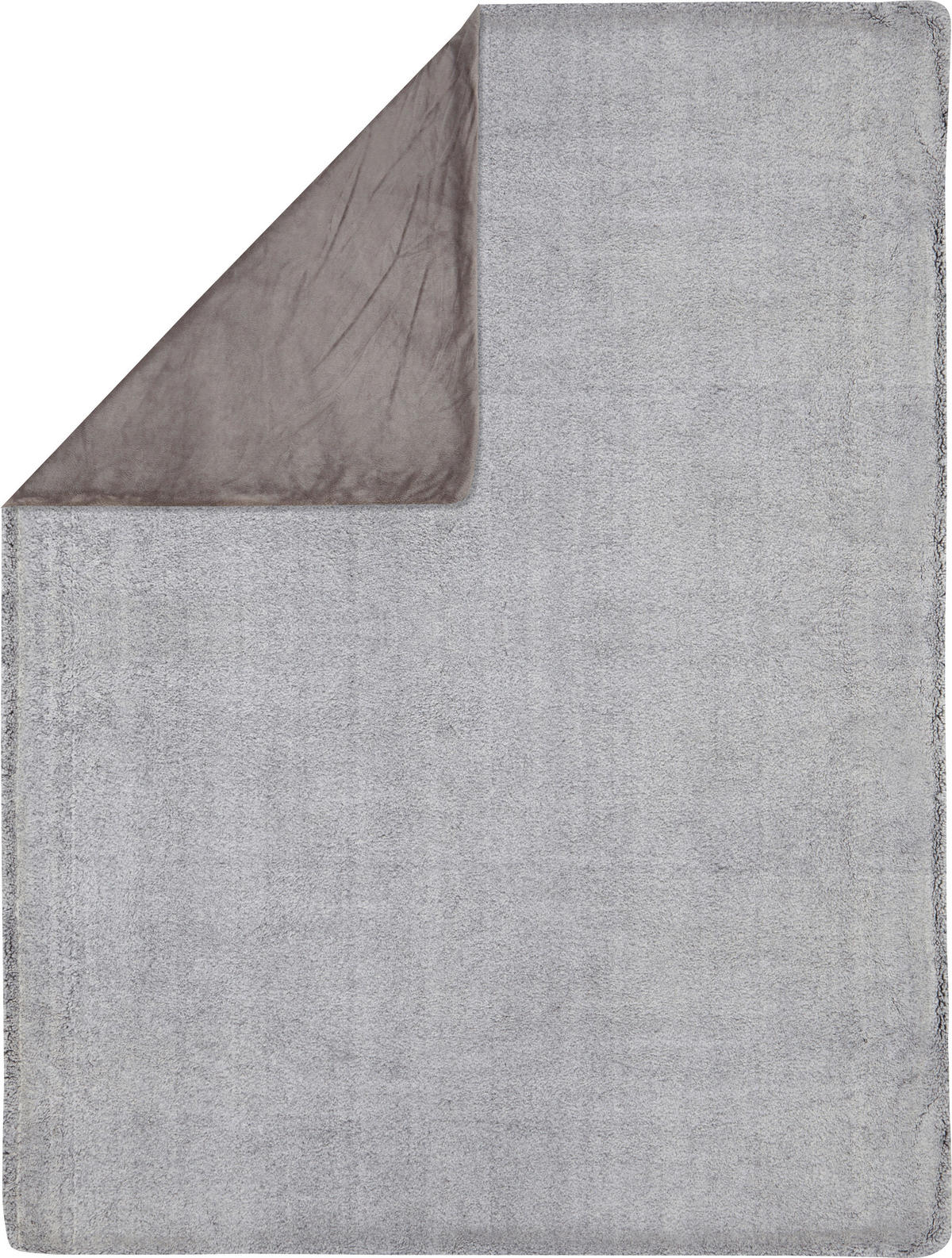 KOŽEŠINOVÁ DEKA, polyester, 150/200 cm - šedá, Konvenční, textil (150/200cm) - Novel