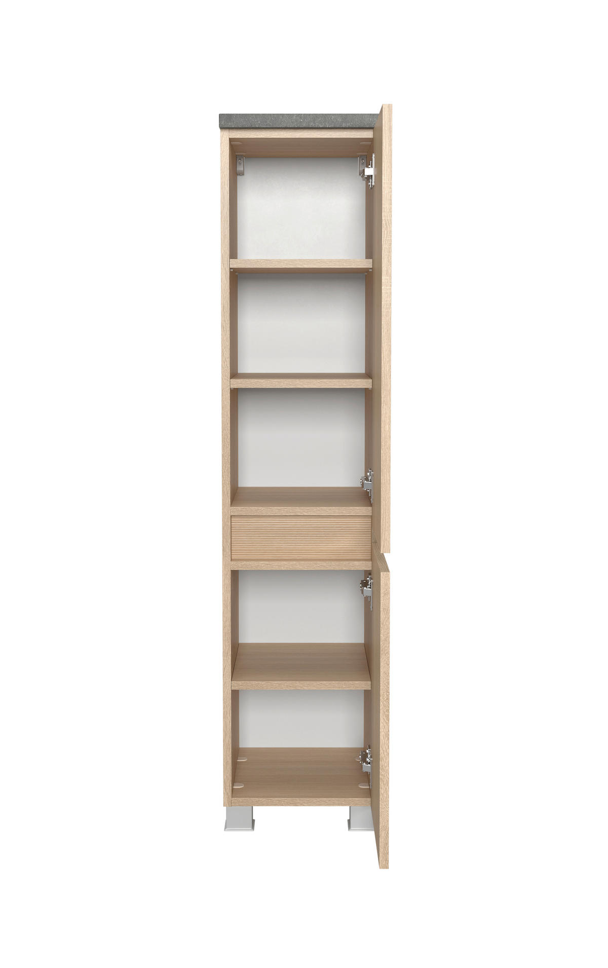MIDISCHRANK 30/131/35 cm  - Sandfarben/Eichefarben, KONVENTIONELL, Holzwerkstoff/Kunststoff (30/131/35cm) - Xora
