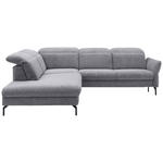 ECKSOFA  in Flachgewebe Grau  233/299 cm  - Schwarz/Grau, Design, Textil/Metall (233/299cm) - Dieter Knoll