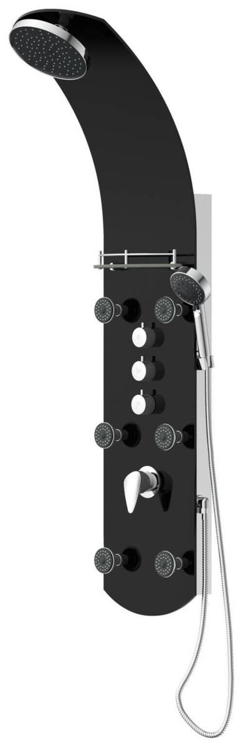 XXXLutz Duschpaneel Orsp-Ymsbb Schwarz 30x140x35.5 cm