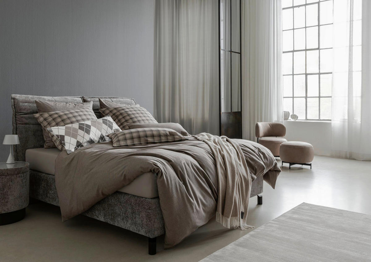 BETTWÄSCHE Flanell 155/220 cm  - Taupe, KONVENTIONELL, Textil (155/220cm) - Joop!