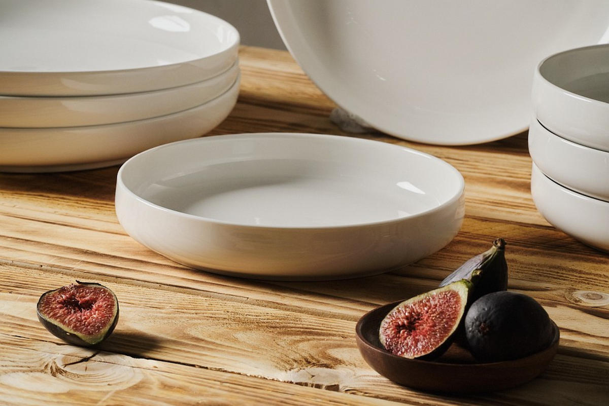 KOMBISERVICE Weiß OSLO SNØ 8-teilig 4 Personen  - Weiß, Design, Keramik - Novel