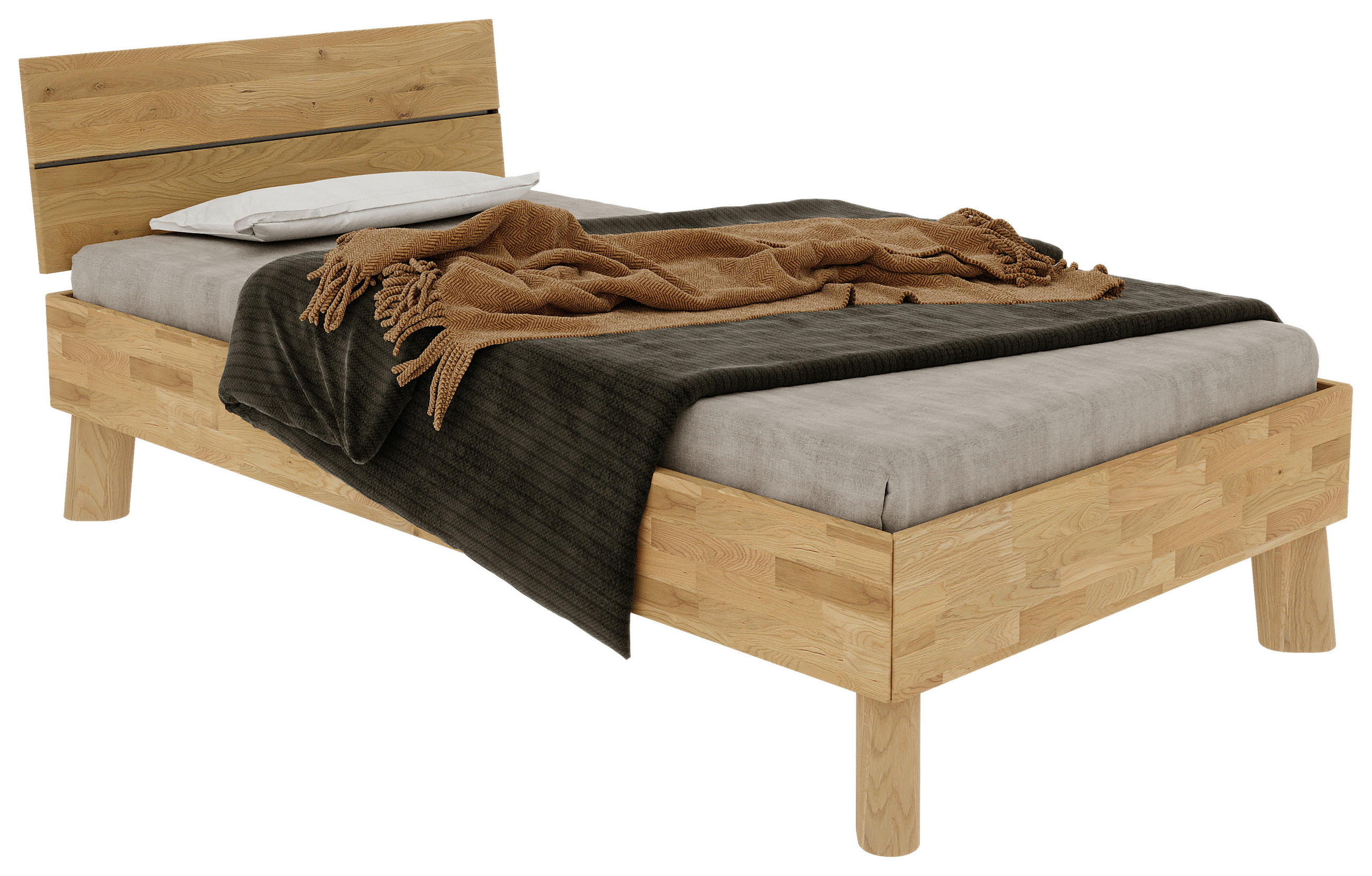 BETT 100/200 cm  in Naturfarben  - Naturfarben, MODERN, Holz (100/200cm) - MID.YOU