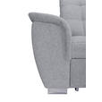 ECKSOFA Hellgrau Chenille  - Chromfarben/Hellgrau, KONVENTIONELL, Kunststoff/Textil (260/205cm) - Carryhome