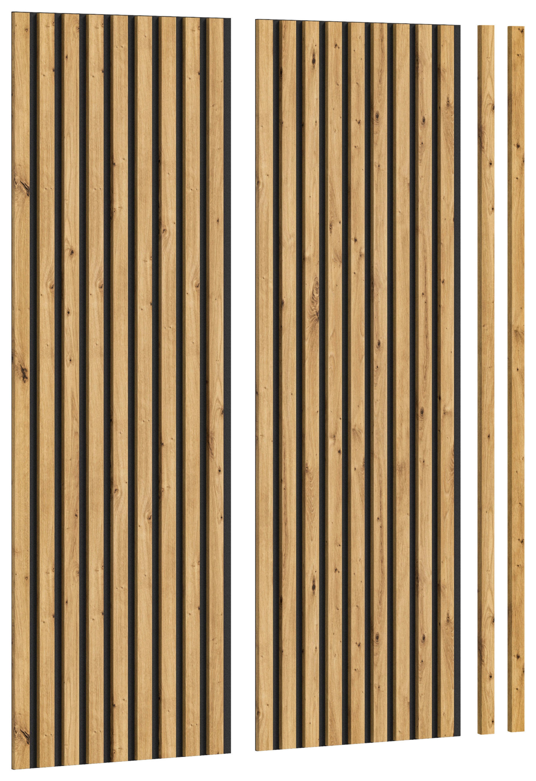 AKUSTIKPANEEL Nachbildung  - Eiche Artisan, Basics, Holzwerkstoff/Textil (120cm) - MID.YOU