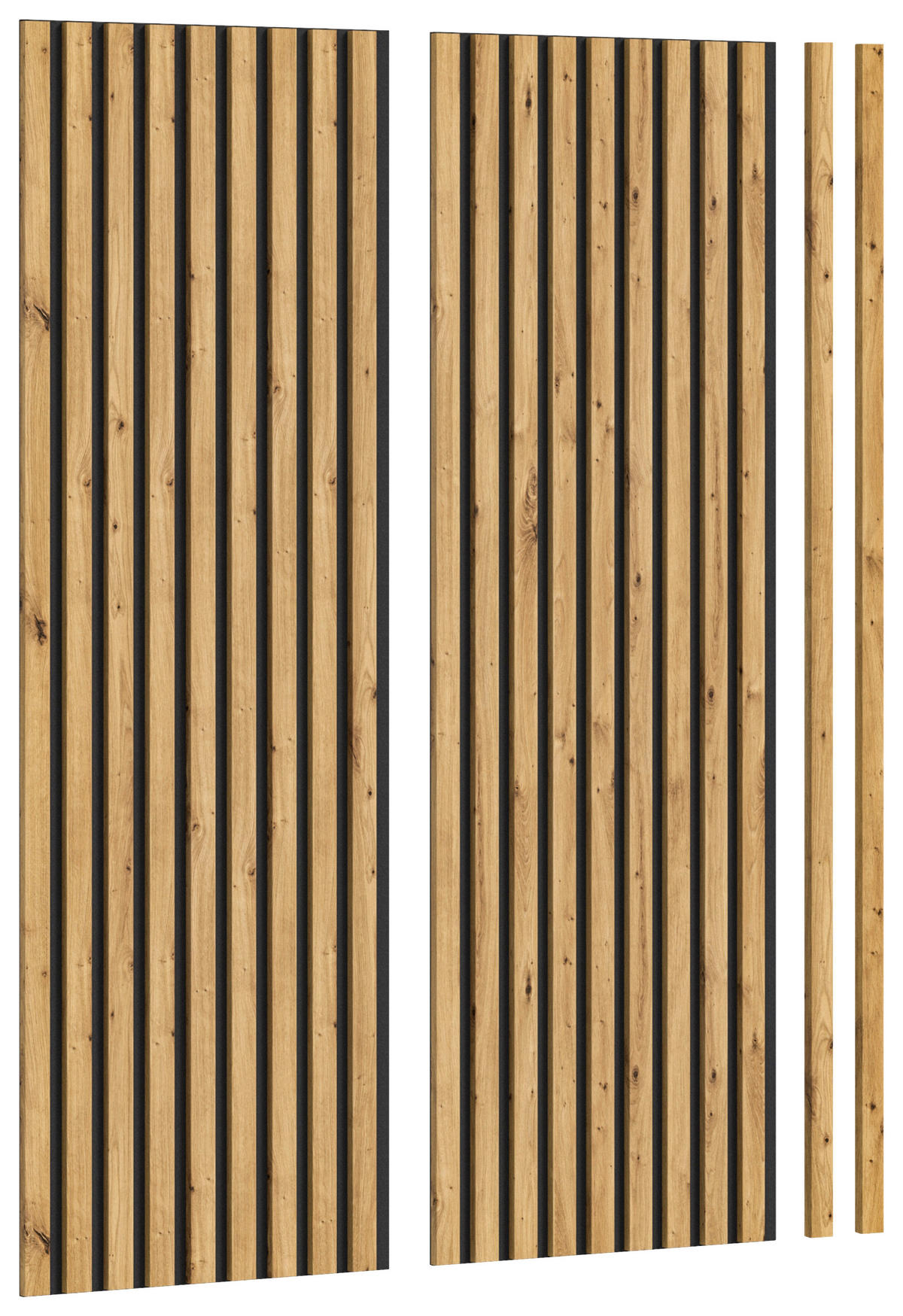 AKUSTIKPANEEL Nachbildung  - Eiche Artisan, Basics, Holzwerkstoff/Textil (120cm) - MID.YOU