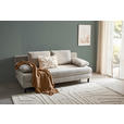 SCHLAFSOFA Lia in Webstoff Taupe  - Taupe/Schwarz, Design, Textil/Metall (197/84/92,5cm) - Hom`in