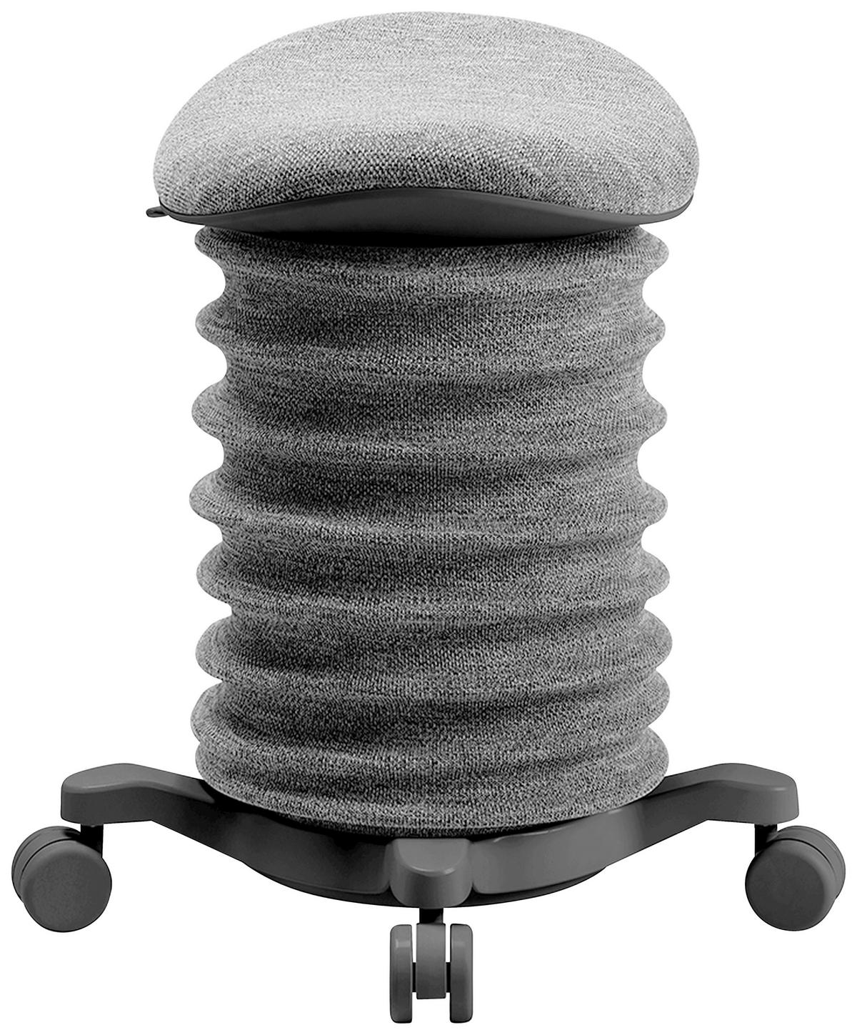 BÜROHOCKER 37,5/58-70/36 cm  - Schieferfarben/Schwarz, Design, Kunststoff/Textil (37,5/58-70/36cm) - Topstar