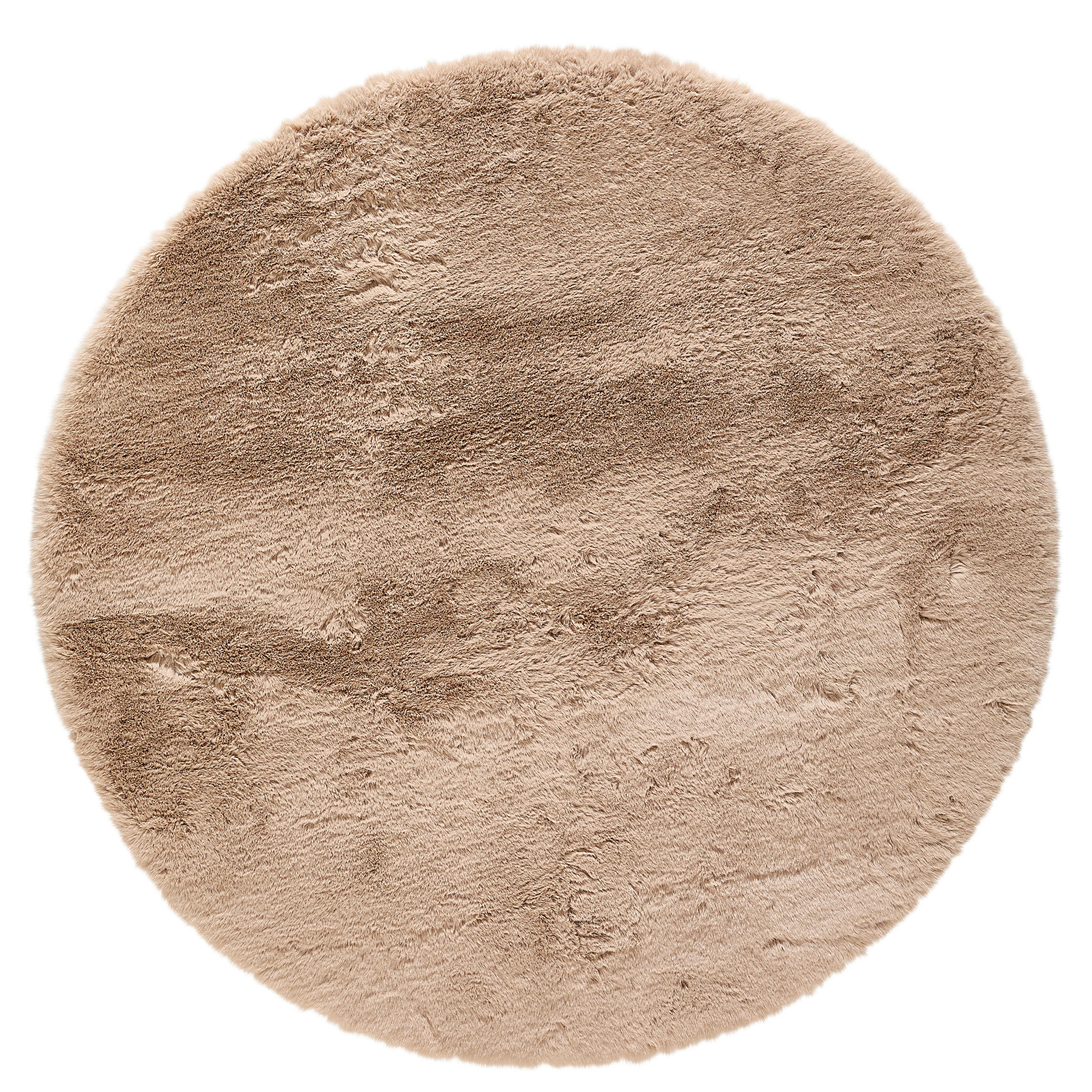 HOCHFLORTEPPICH 120 cm Sandfarben rund  - Sandfarben, Design, Textil (120cm) - Novel