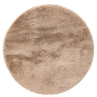 HOCHFLORTEPPICH 120 cm Sandfarben rund  - Sandfarben, Design, Textil (120cm) - Novel