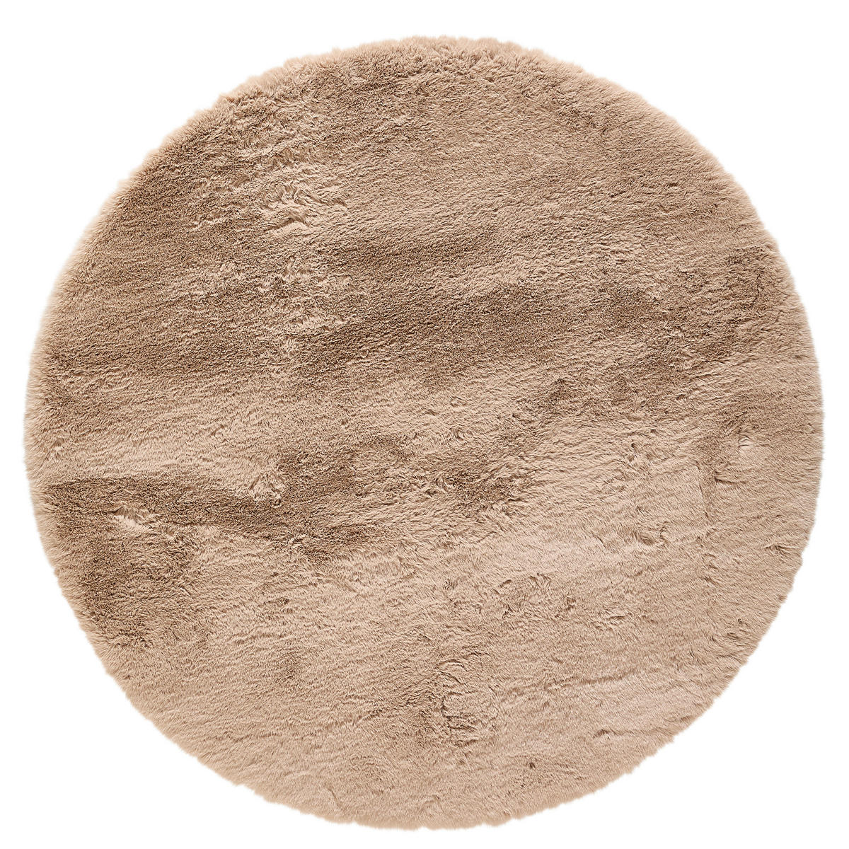 HOCHFLORTEPPICH 120 cm Sandfarben rund  - Sandfarben, Design, Textil (120cm) - Novel