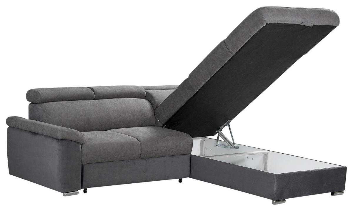 SJEDEĆA GARNITURA drvo, tekstil  siva   - siva, Moderno, drvo/tekstil (242/205cm) - Hom`in