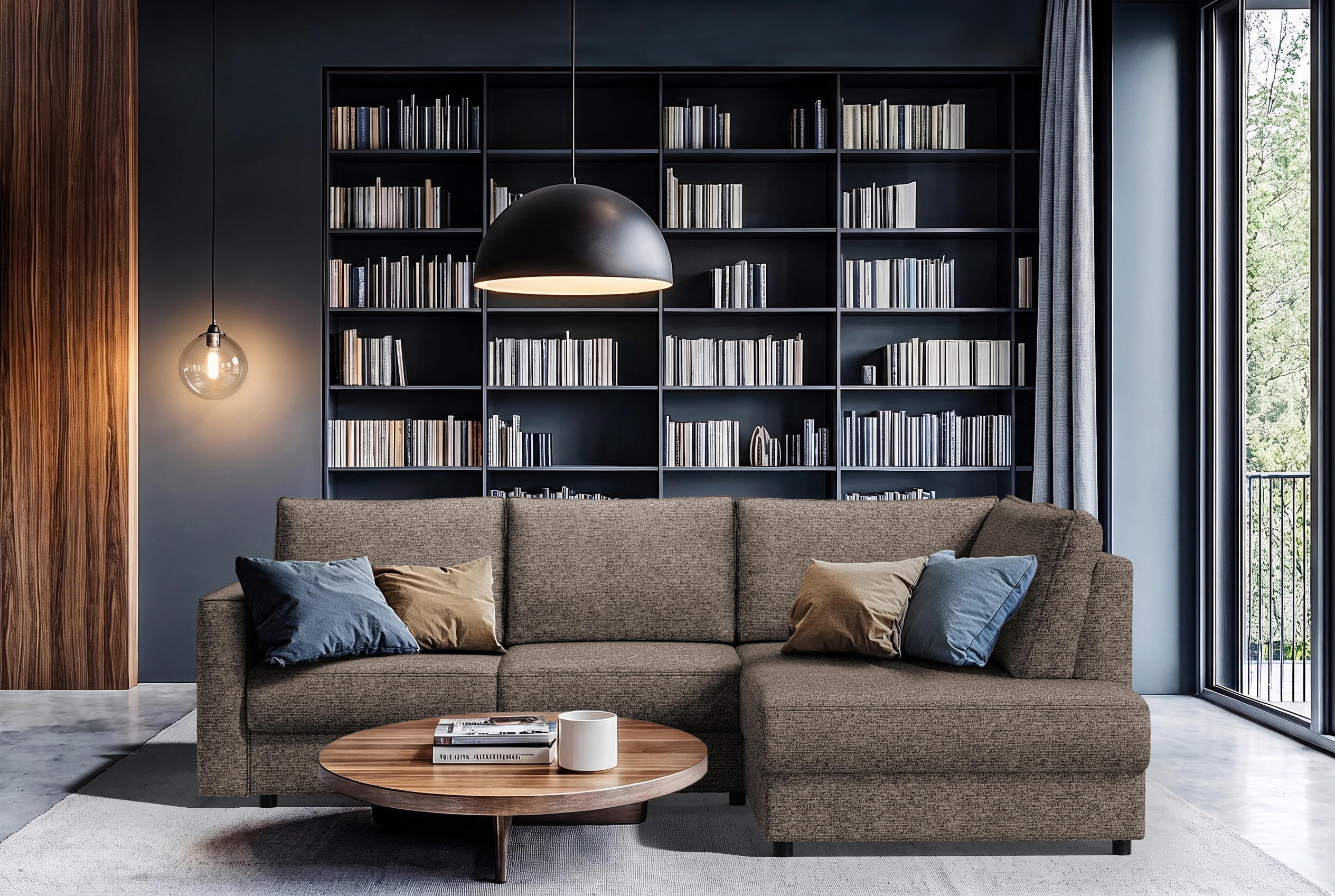 ECKSOFA DELANTO CLOSED Bronzefarben Chenille Bettkasten  - Bronzefarben, MODERN, Holz/Kunststoff (280/89cm) - Livetastic