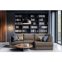 ECKSOFA DELANTO CLOSED Bronzefarben Chenille Bettkasten  - Bronzefarben, MODERN, Holz/Kunststoff (280/89cm) - Livetastic