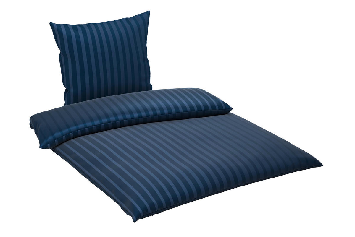 BETTWÄSCHE Satin 155/220 cm  - Dunkelblau, Textil (155/220cm) - Dieter Knoll