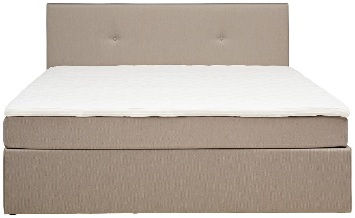 BOXBETT 160/200 cm  in Sandfarben  - Sandfarben/Schwarz, Konventionell, Holz/Kunststoff (160/200cm) - P & B