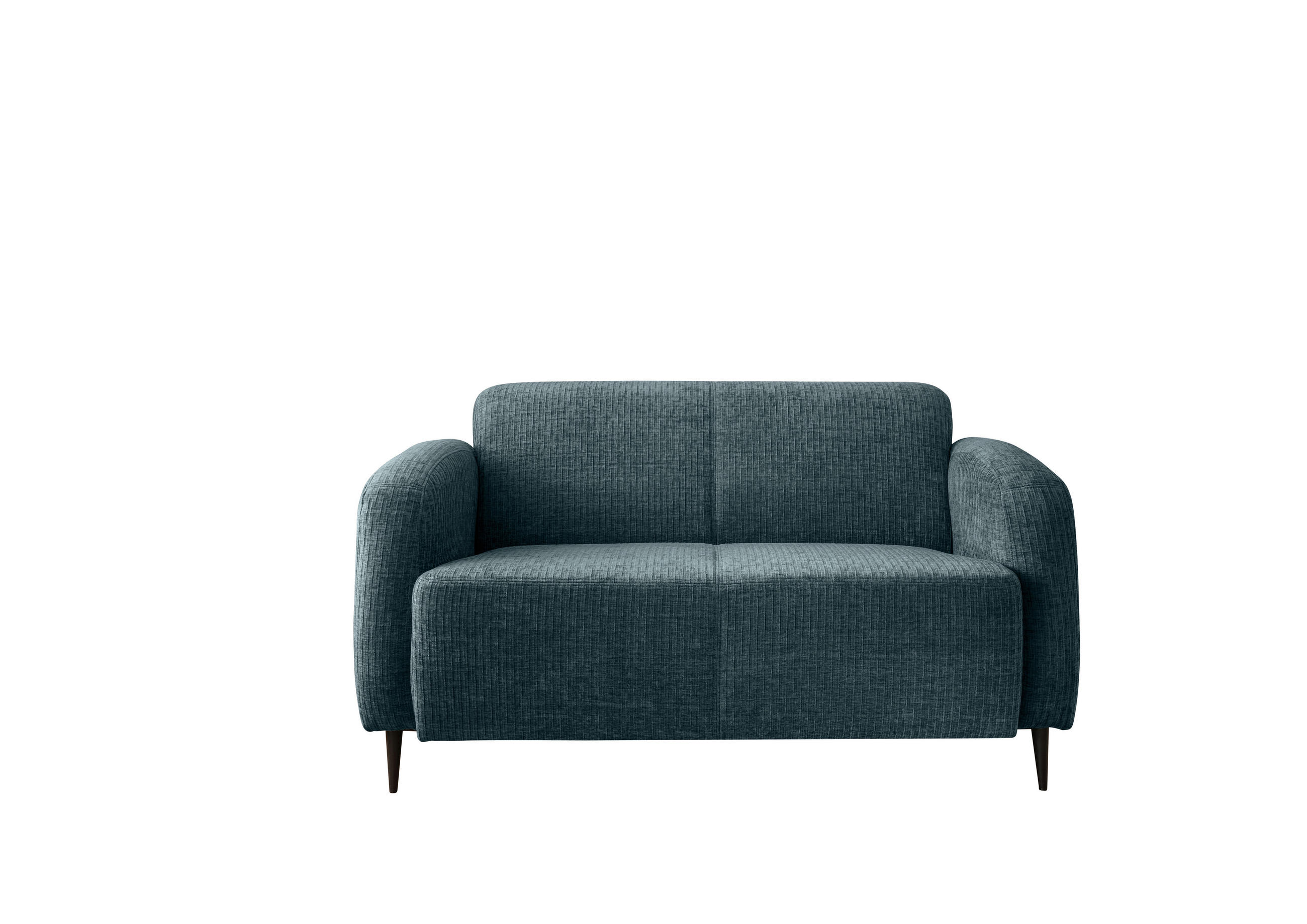2-SITZER-SOFA Mikrofaser Blau  - Blau/Schwarz, Modern, Textil/Metall (140/76/90cm) - Livetastic