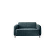 2-SITZER-SOFA  in Mikrofaser Blau  - Blau/Schwarz, MODERN, Textil/Metall (140/76/90cm) - Livetastic