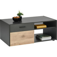 COUCHTISCH in Holzwerkstoff 100/60/42 cm  - Eichefarben/Dunkelgrau, MODERN, Holzwerkstoff/Kunststoff (100/60/42cm) - Hom`in