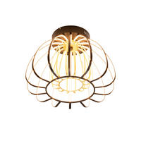 STROPNÍ LED SVÍTIDLO, 44,5/33 cm  - černá/barvy zlata, Design, kov/plast (44,5/33cm) - Novel