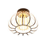 LED-DECKENLEUCHTE 44,5/33 cm   - Goldfarben/Schwarz, Design, Glas/Kunststoff (44,5/33cm) - Novel