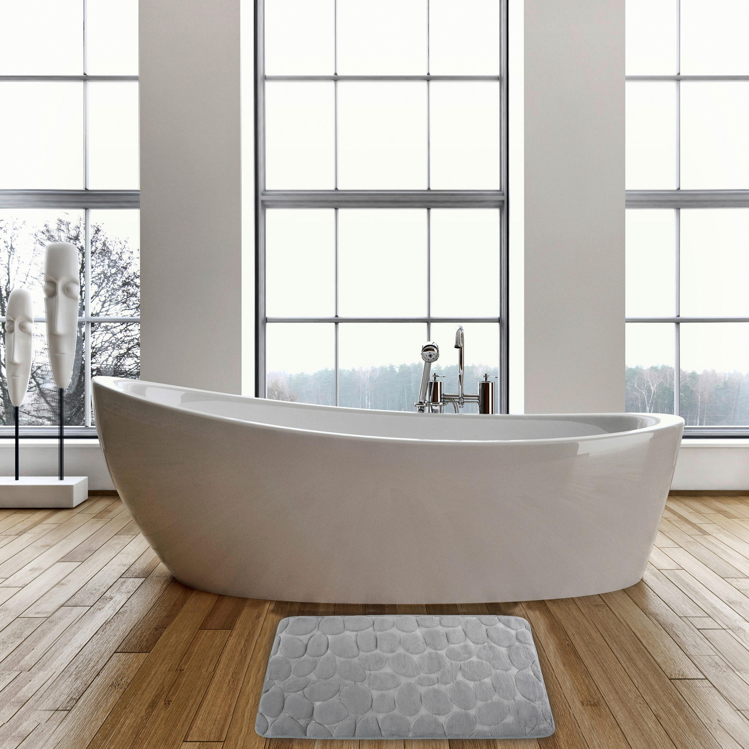 BADTEPPICH 50/80 cm Grau  - Grau, KONVENTIONELL (50/80cm) - Spirella