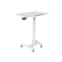 LAPTOPTISCH WORKSTATION - Weiß, Design, Holzwerkstoff/Kunststoff (80/60/80-130cm) - Boxxx