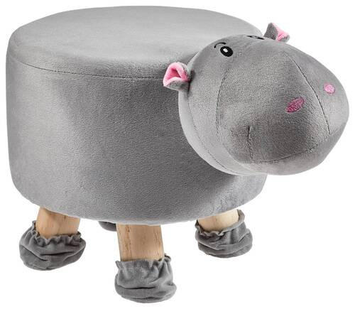 KINDERHOCKER Grau, Rosa, Schwarz, Weiß  - Schwarz/Rosa, Basics, Holz/Textil (44/24/28cm)