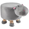 KINDERHOCKER Grau, Rosa, Schwarz, Weiß  - Schwarz/Rosa, Basics, Holz/Textil (44/24/28cm)