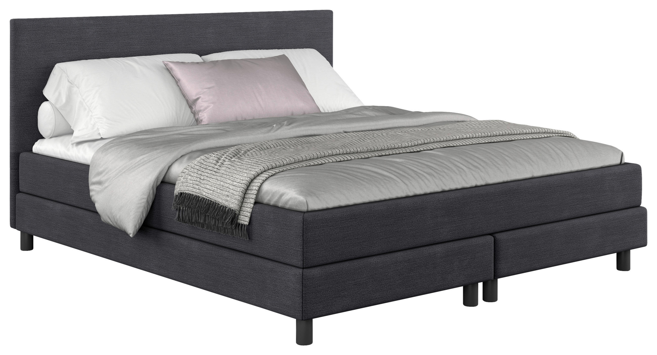 BOXBETT 140/200 cm  in Dunkelblau  - Schwarz/Dunkelblau, MODERN, Holz/Holzwerkstoff (140/200cm) - MID.YOU