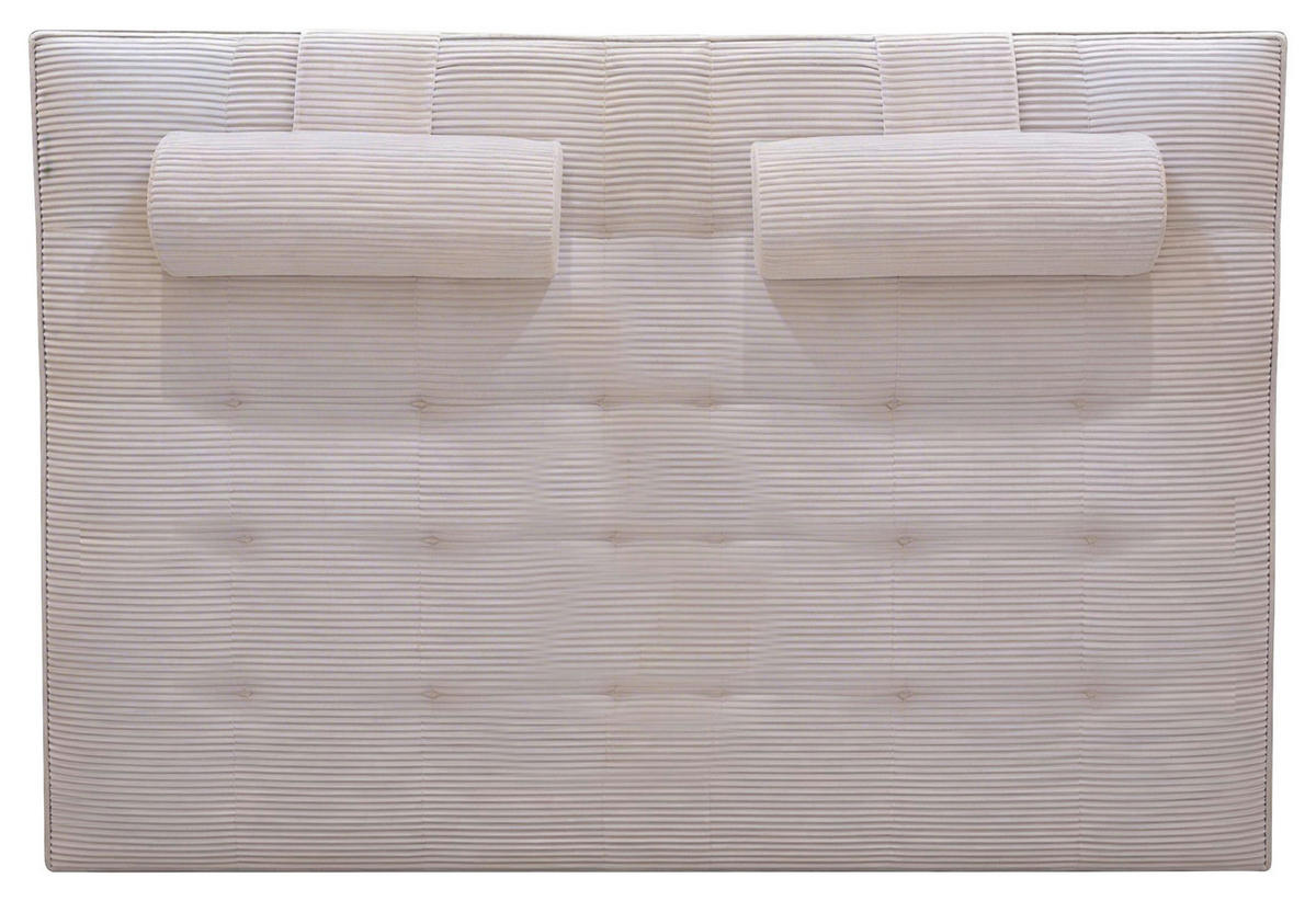 KONTINENTALSÄNG 180/200 cm  i cremefärgad  - svart/cremefärgad, Klassisk, metall/trä (180/200cm) - Cassando