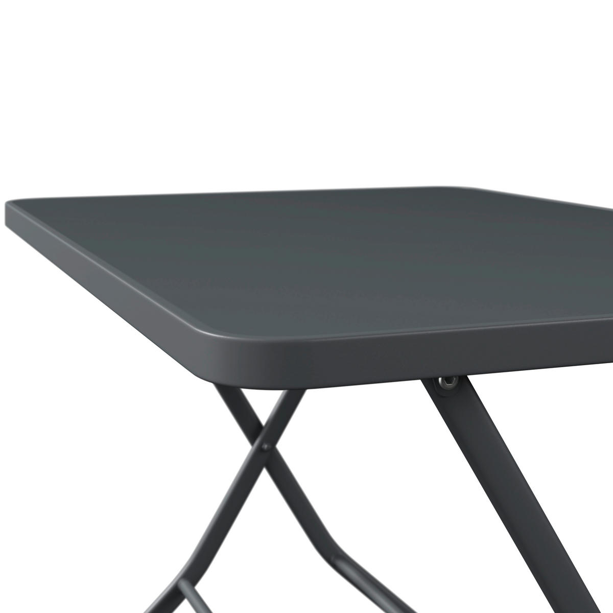 GARTENSET 5-teilig  - Dunkelgrau/Anthrazit, Basics, Glas/Textil - Xora