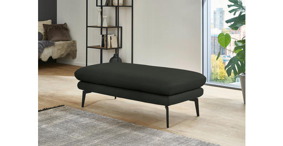 ECKSOFA in Echtleder Dunkelgrün 180/310 cm - Dunkelgrün/Schwarz, Design, Leder/Metall (180/310cm) - Dieter Knoll
