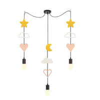 KINDERHÄNGELEUCHTE Trio 100/15/100 cm  - Pink/Goldfarben, Basics, Holzwerkstoff/Metall (100/15/100cm)