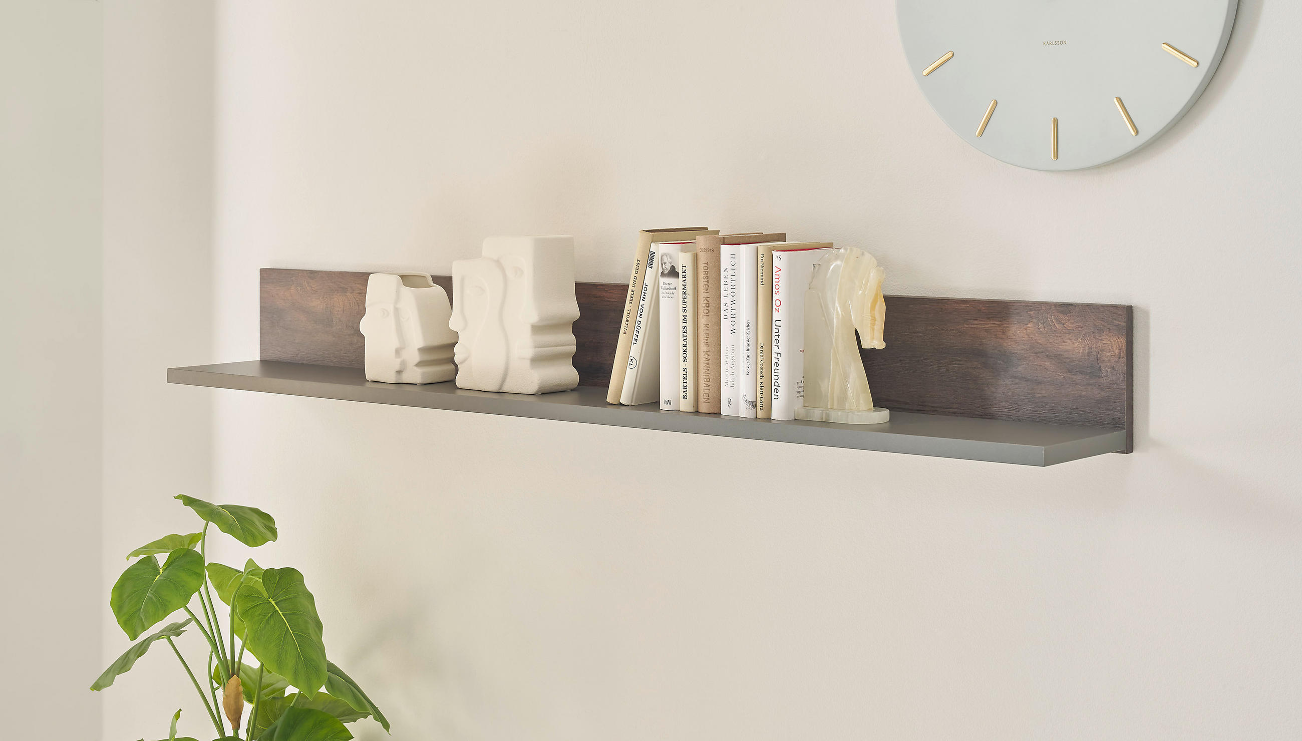 WANDBOARD Anthrazit, Eichefarben  - Eichefarben/Anthrazit, Design, Holzwerkstoff (152/17/20cm) - MID.YOU