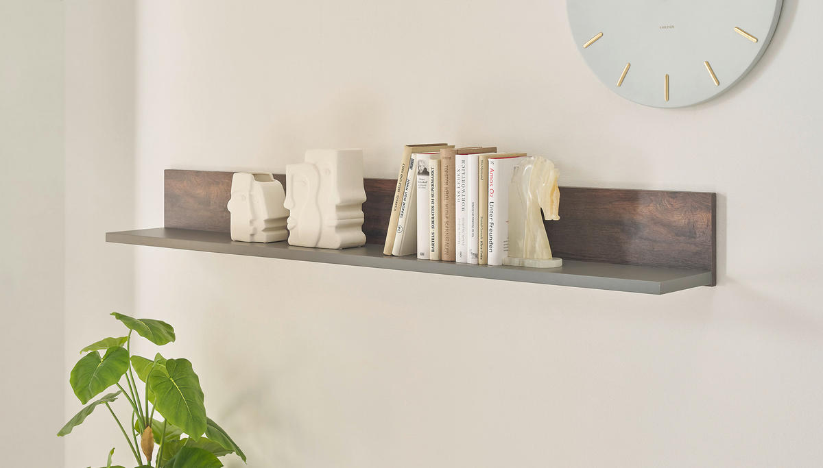 WANDBOARD Anthrazit, Eichefarben  - Eichefarben/Anthrazit, Design, Holzwerkstoff (152/17/20cm) - MID.YOU